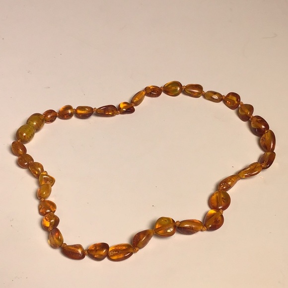 Honey Baltic Amber Baby Necklace - Picture 2 of 5